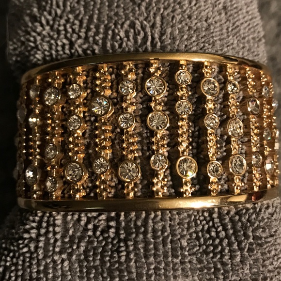 Gold Cuff Bracelet - Picture 2 of 3